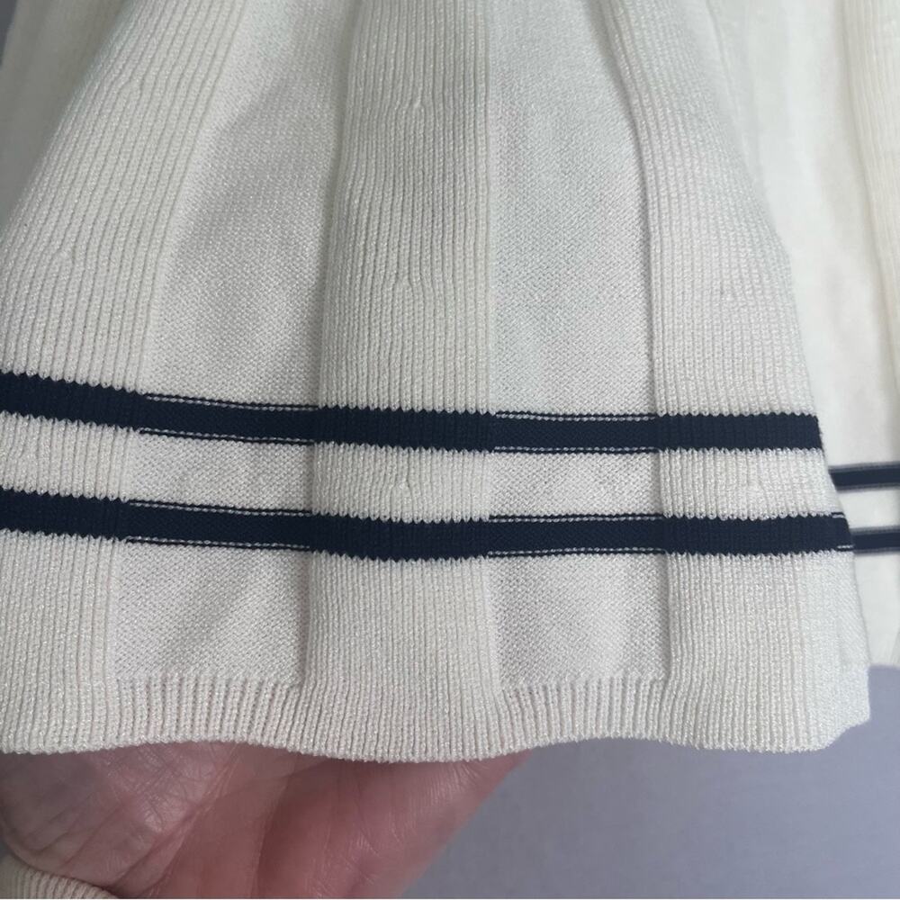 Sincerely Jules White Knit Pleated Tennis Skort Skirt Womens Large Varsity NWT - Picture 3 of 11